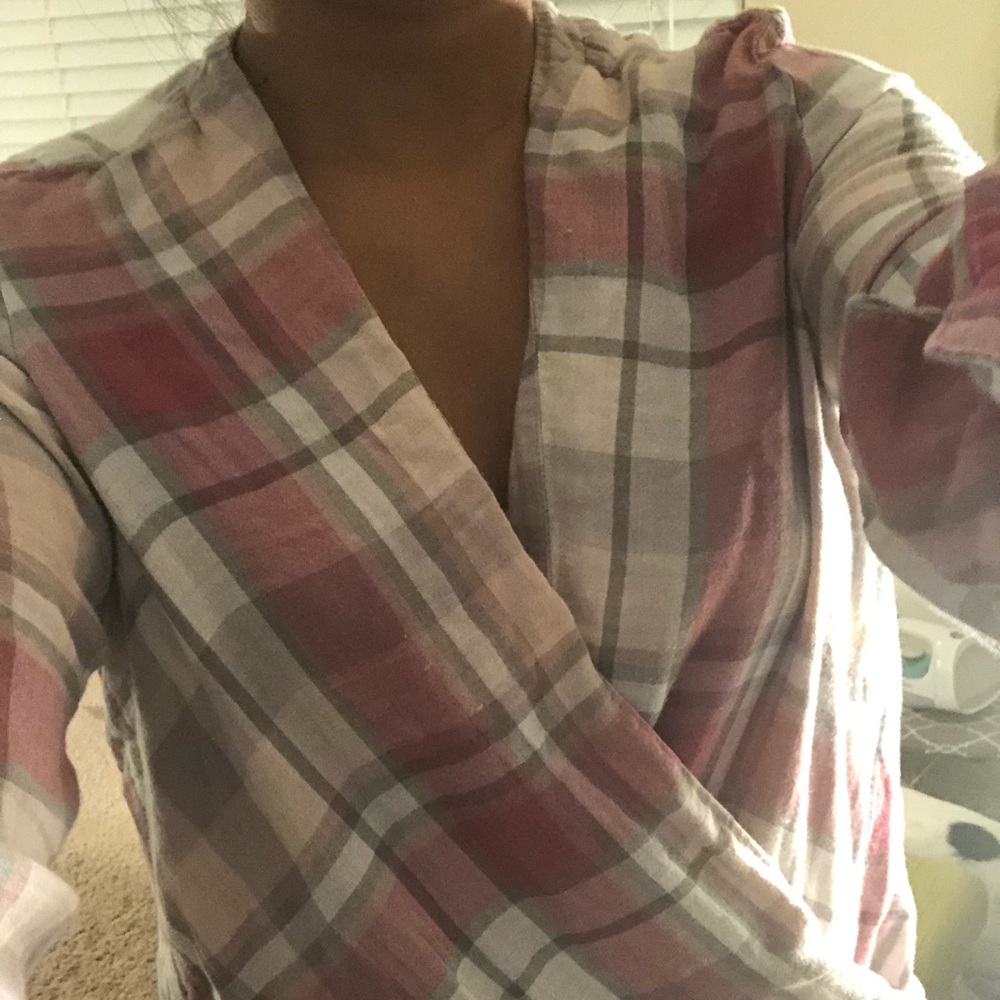 Pink flannel top